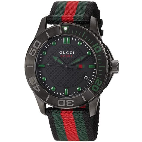 gucci g timeless nylon strap mens watch|gucci interlocking watch.